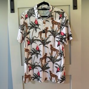 Bad Birdie Tropical Wildlife Men's Polo